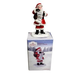 Holiday Time 2025 Santa's Final Check Christmas Village Figure New